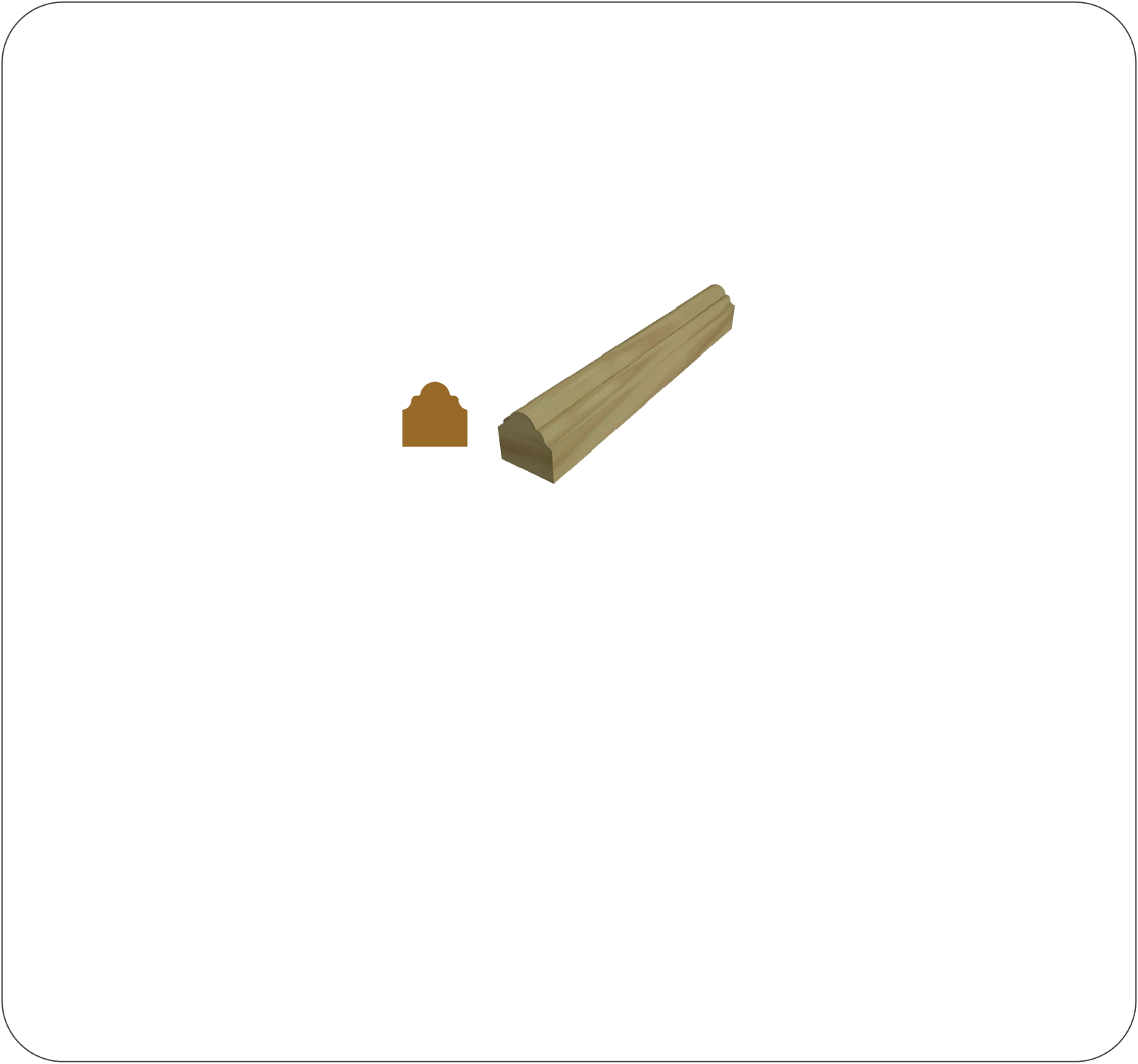 Armourwood Moulding 1X1 Colonial Trim