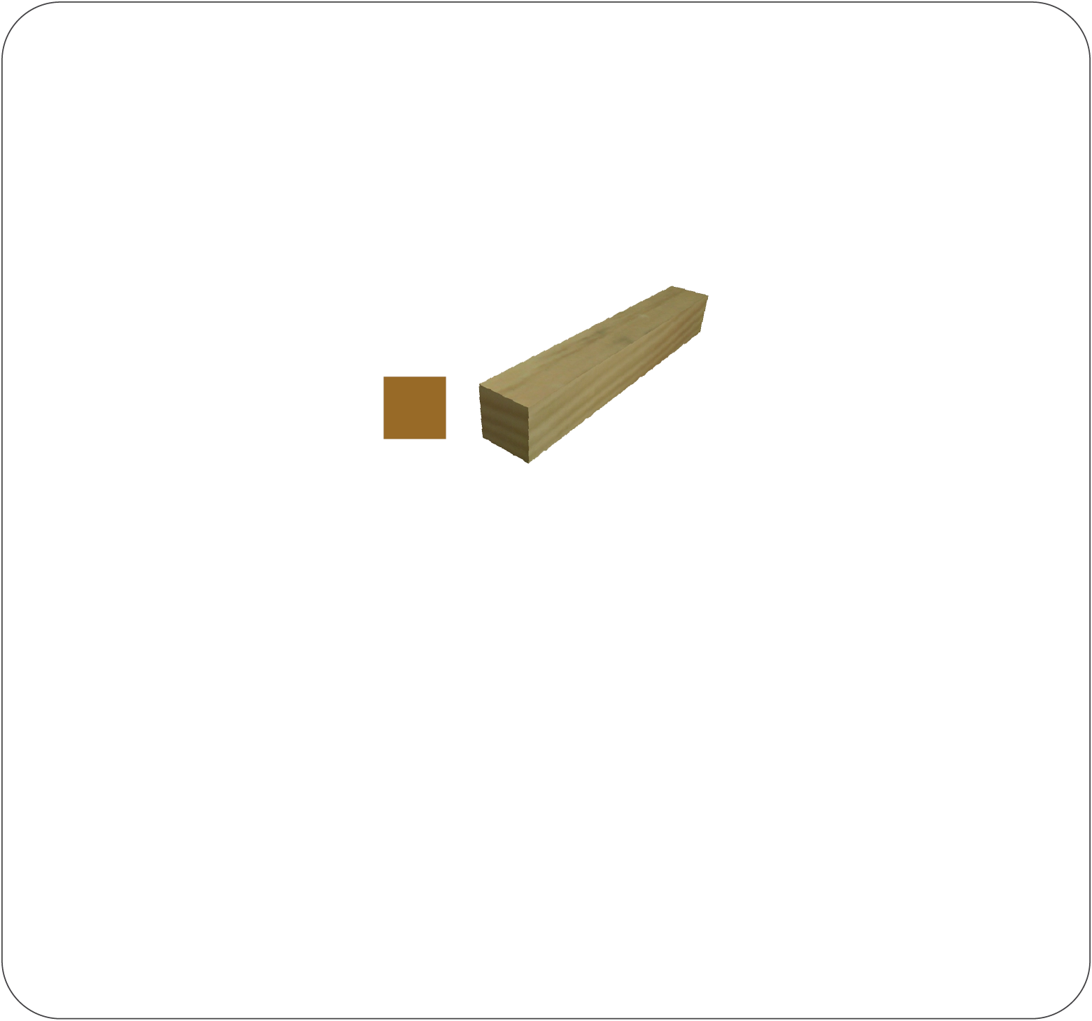 Armourwood Moulding 1X1 Sqaure Casing