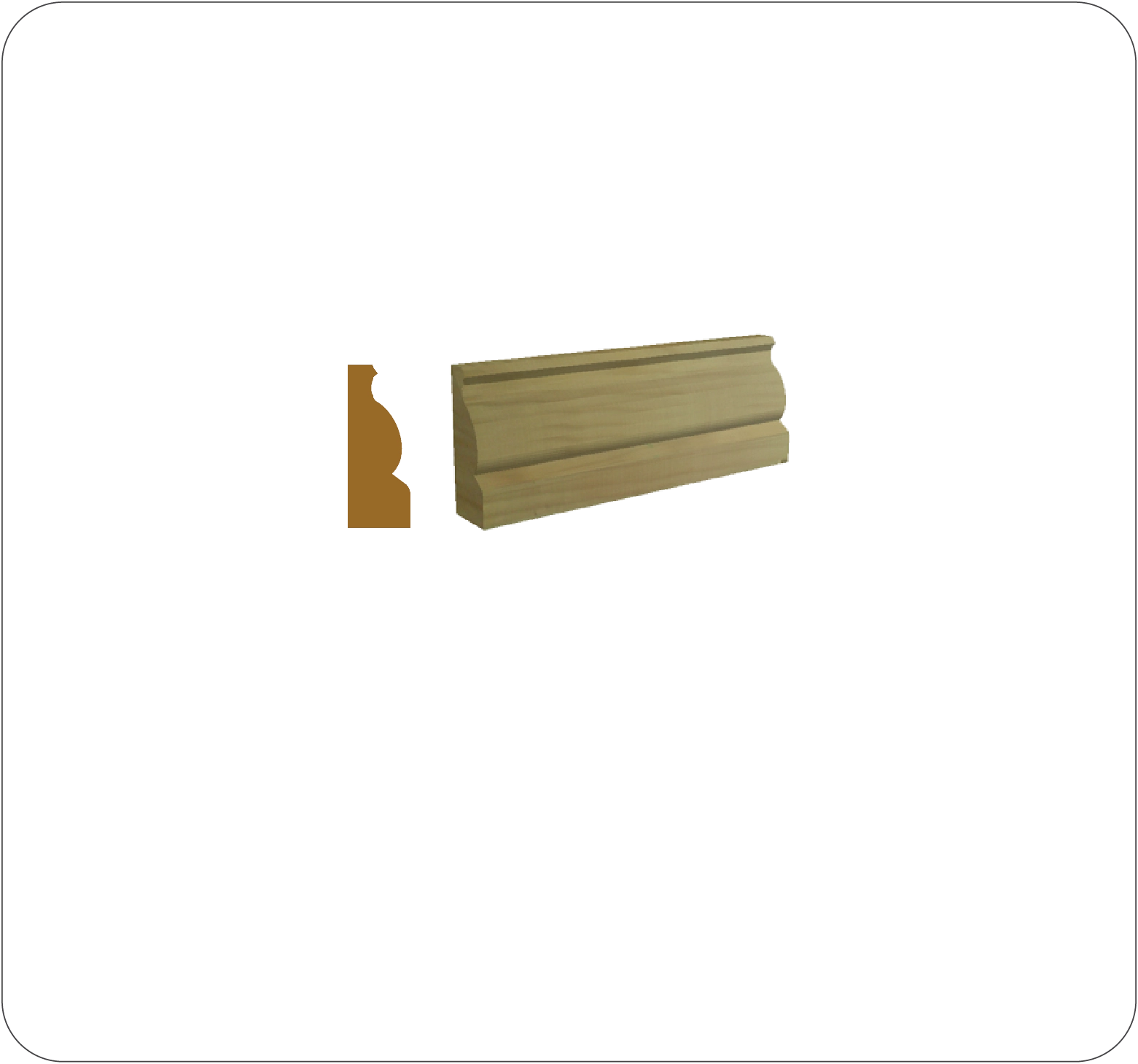 Armourwood Moulding 1X2 Colonial Architrave