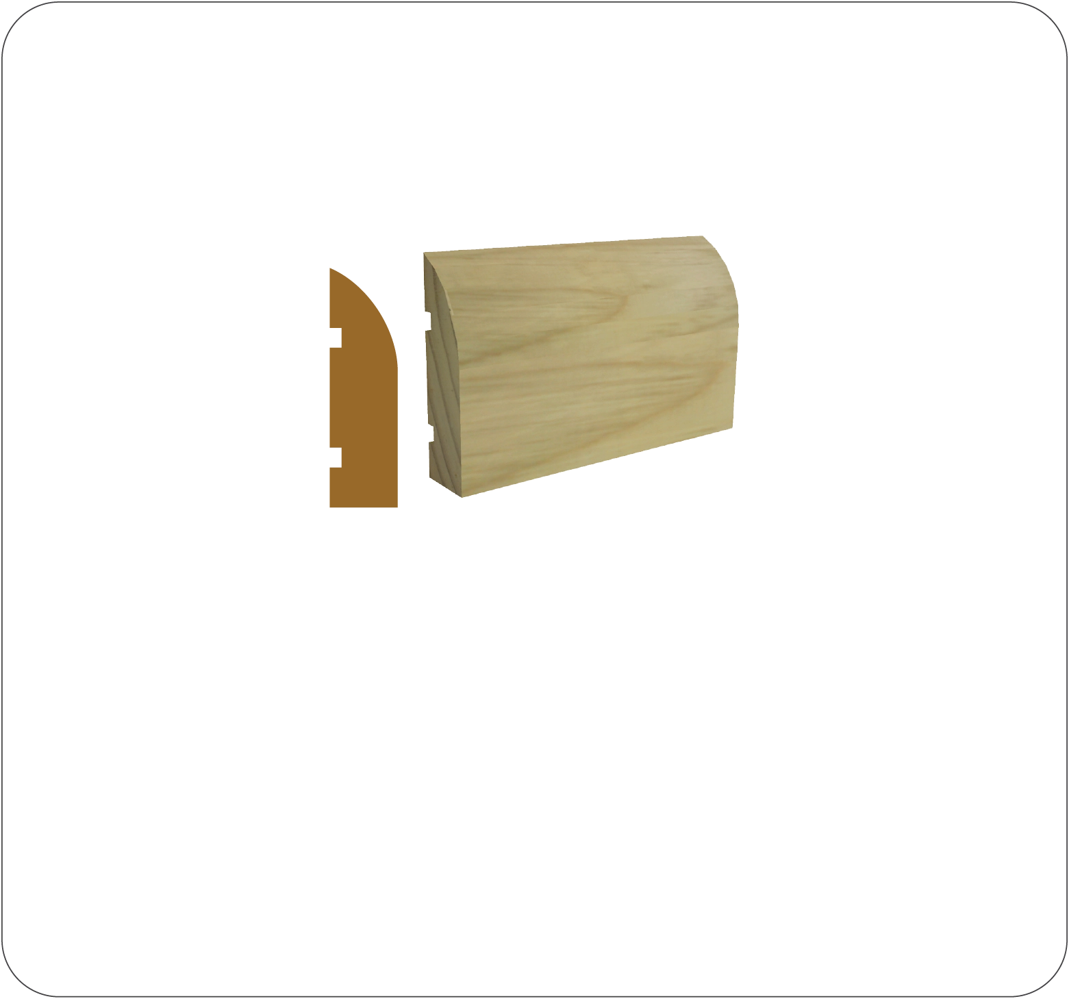 Armourwood Moulding 1X3 Bullnose Architrave