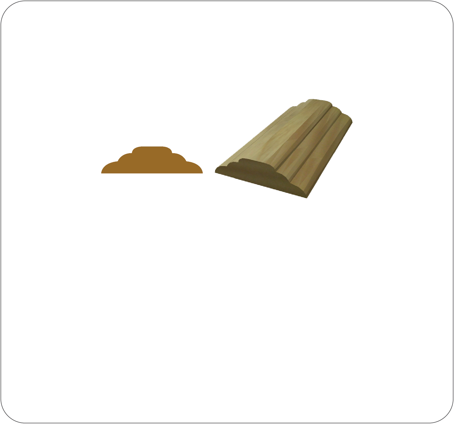 Armourwood Moulding 1X3 Center Panel