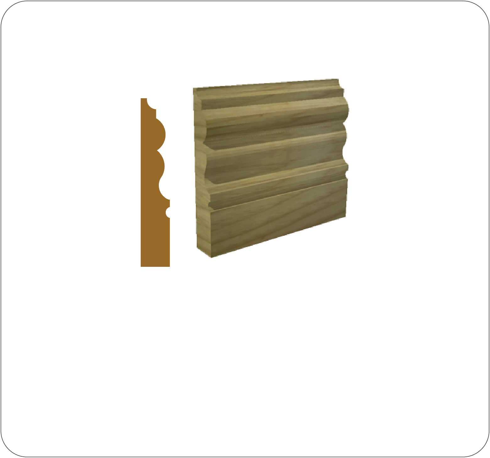 Armourwood Moulding 1X4 Baseboard TE