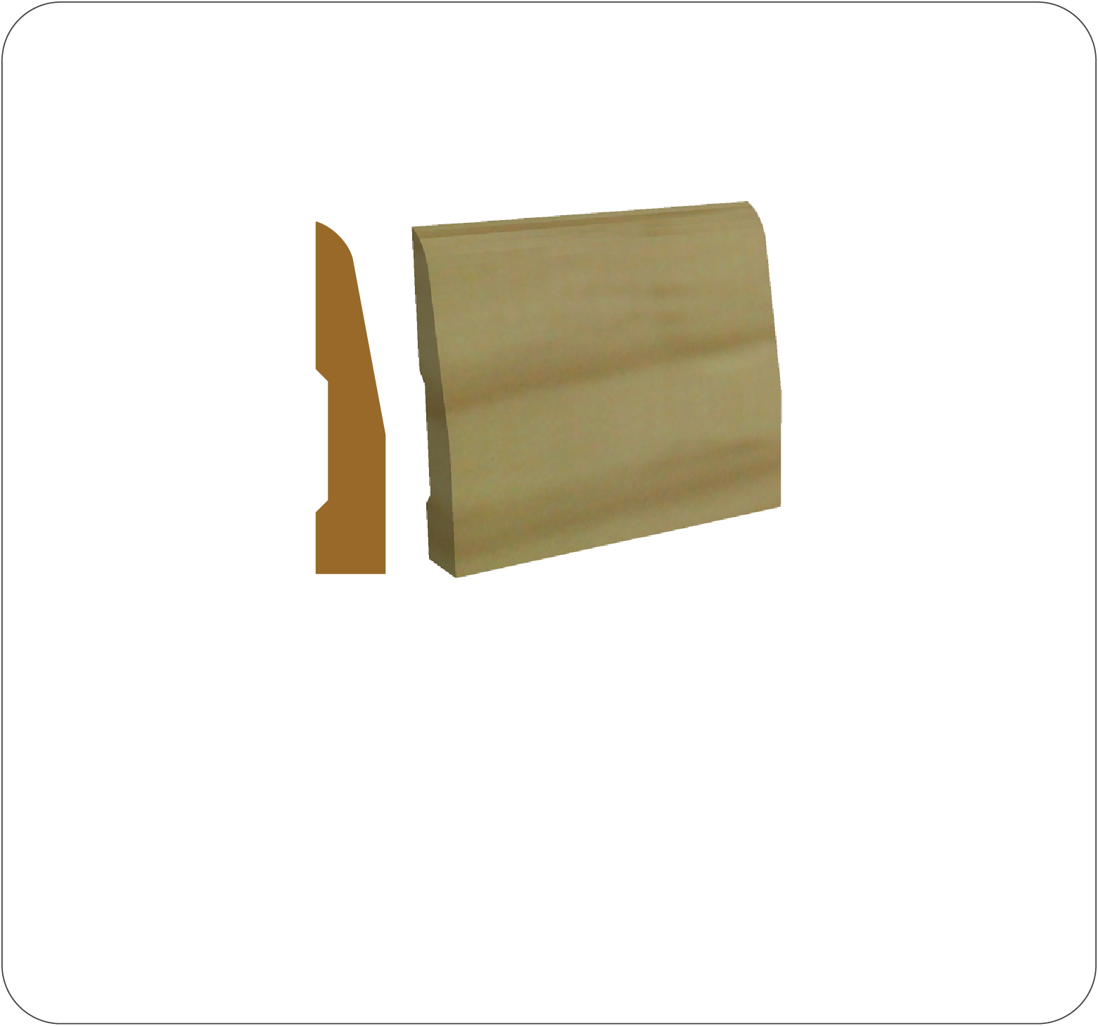 Armourwood Moulding 1X4 Splayed Skirting